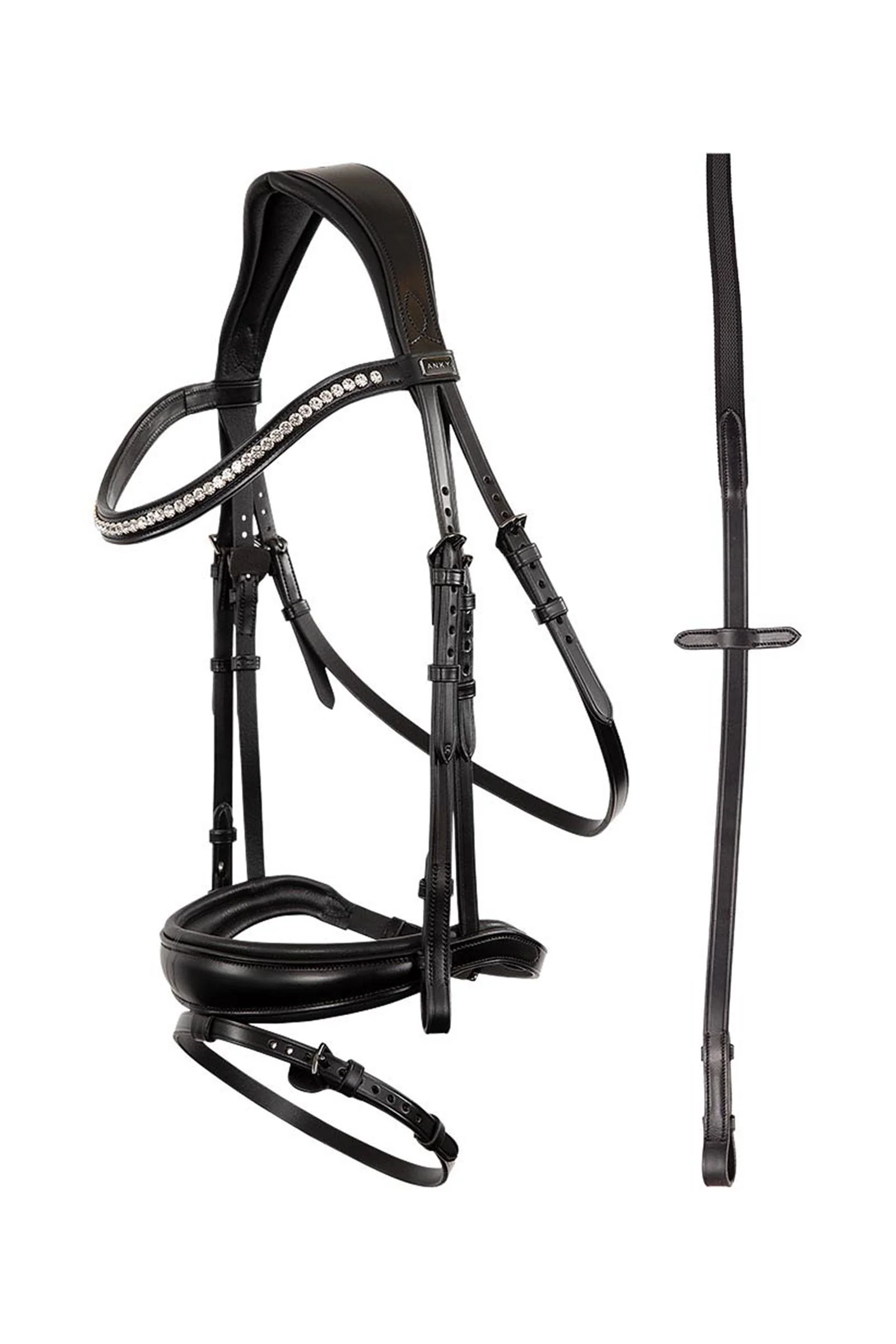 ANKY Anatomic Trense med Kombineret Næsebånd, Polstret Black C
