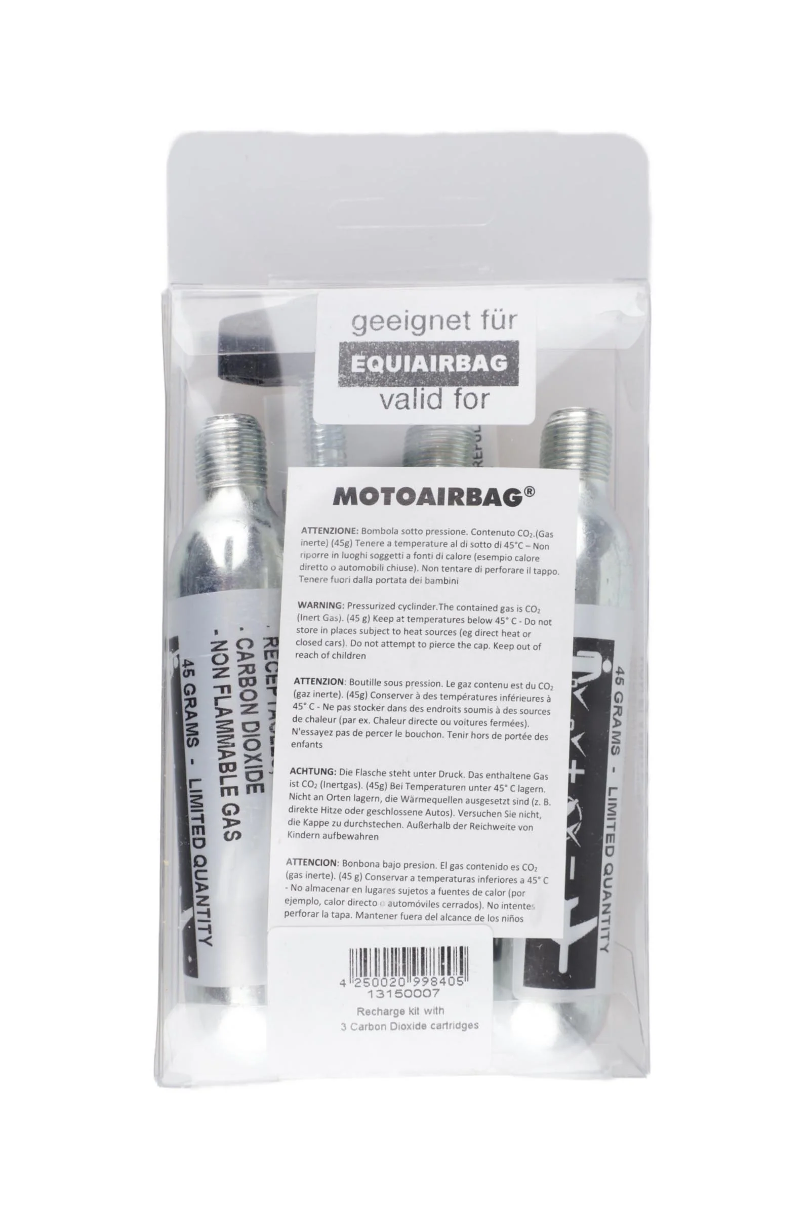 EquiAirbag® genopladningskit (inkl. 3 patroner, værktøj & manual) Silver Én størrelse
