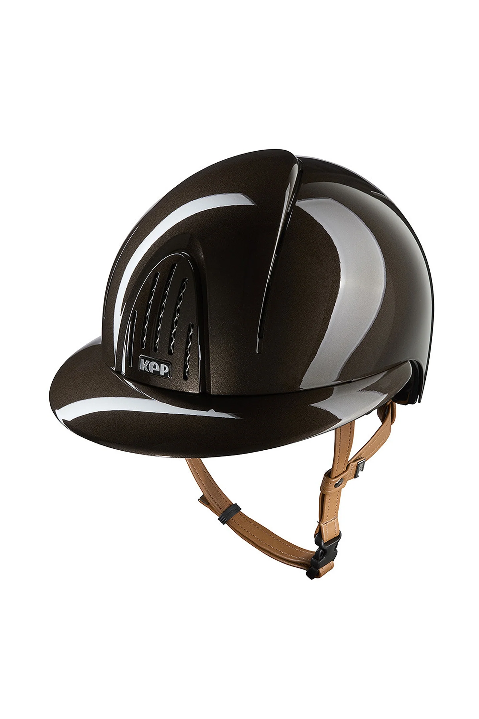 KEP NOVA ABS Metal Polish/Beige Polo ridehjelm Brown 051-x-058