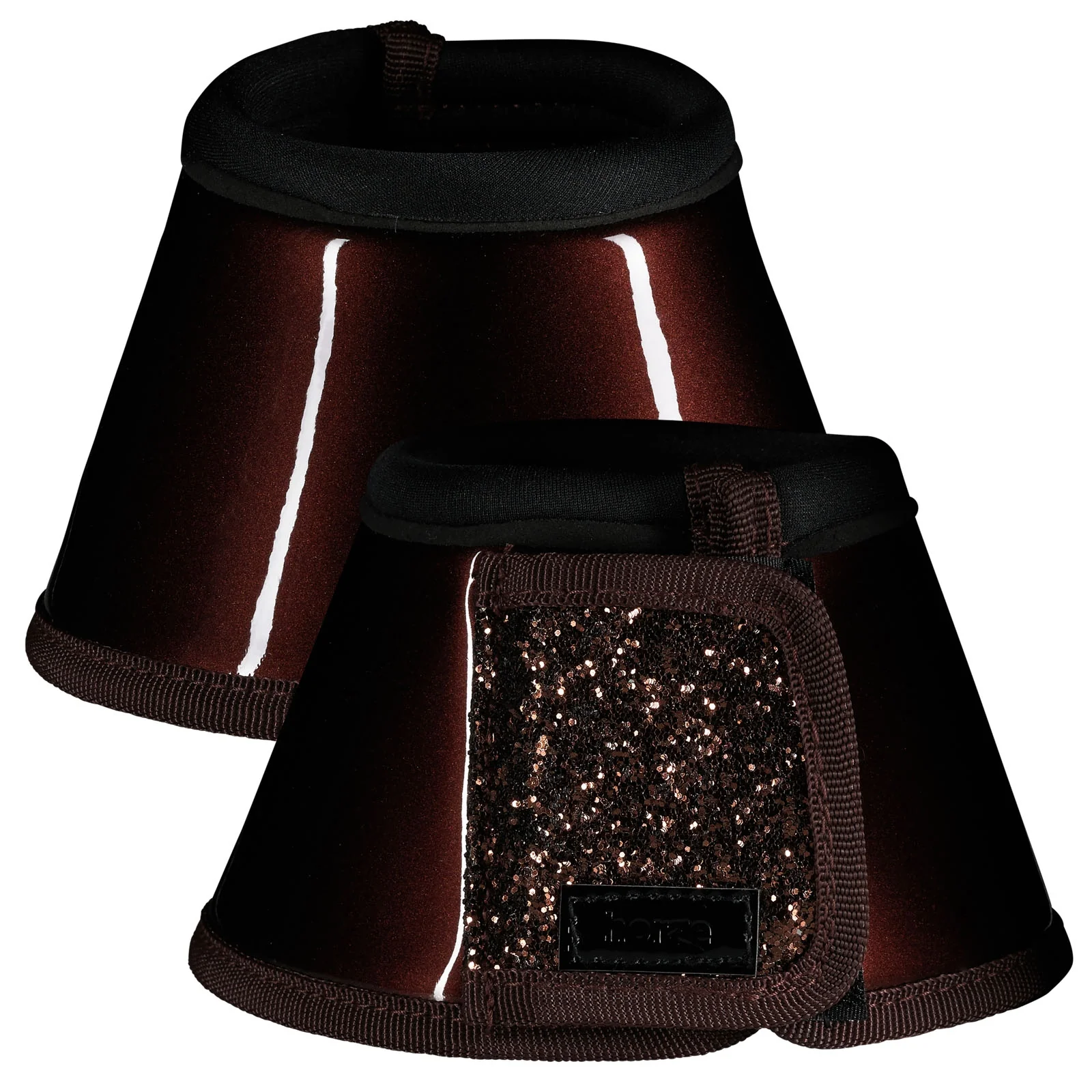 klokker med glimmer Brown XL