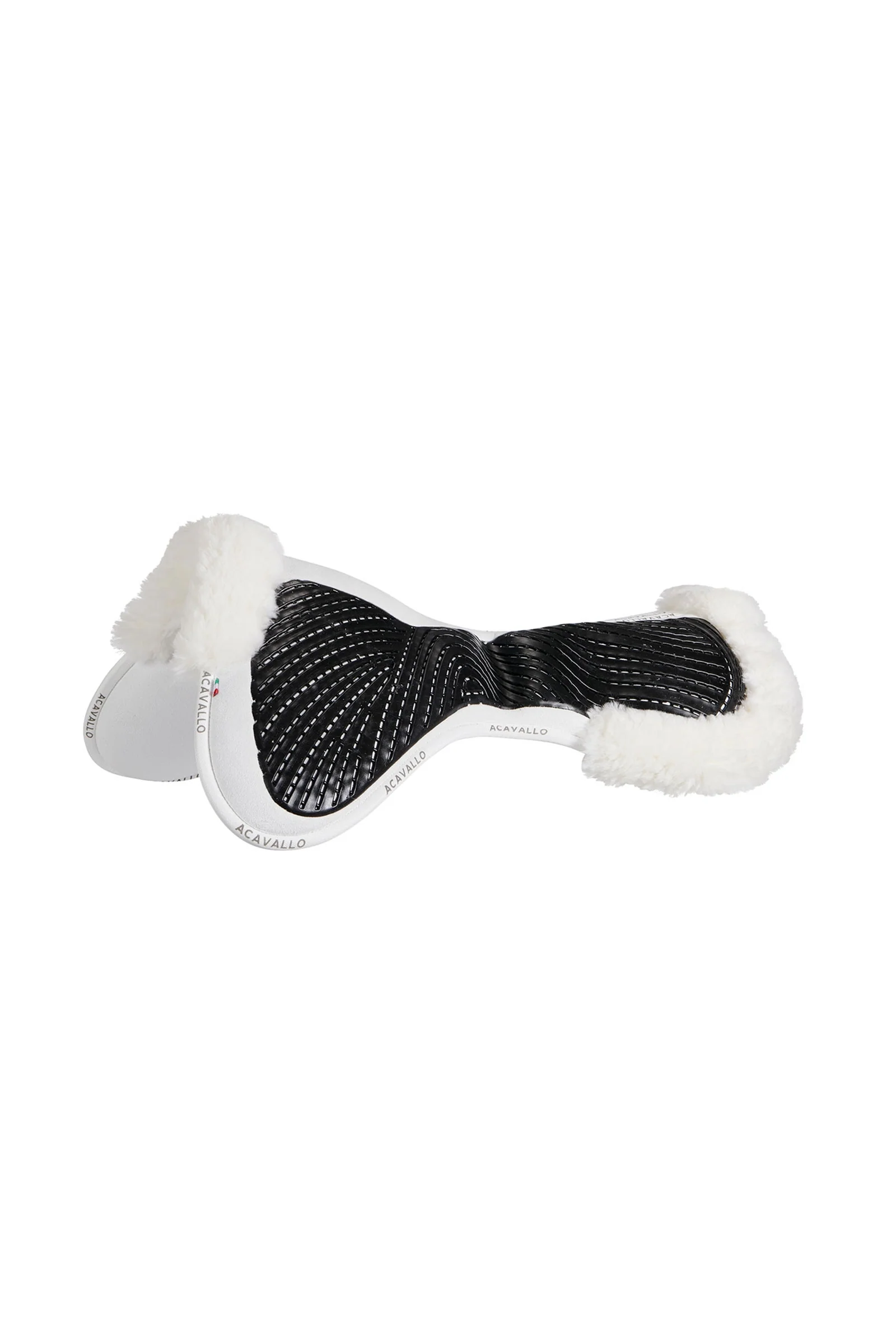 Close Contact gel- og memory foam half pad med lammeskind White/White Én størrelse