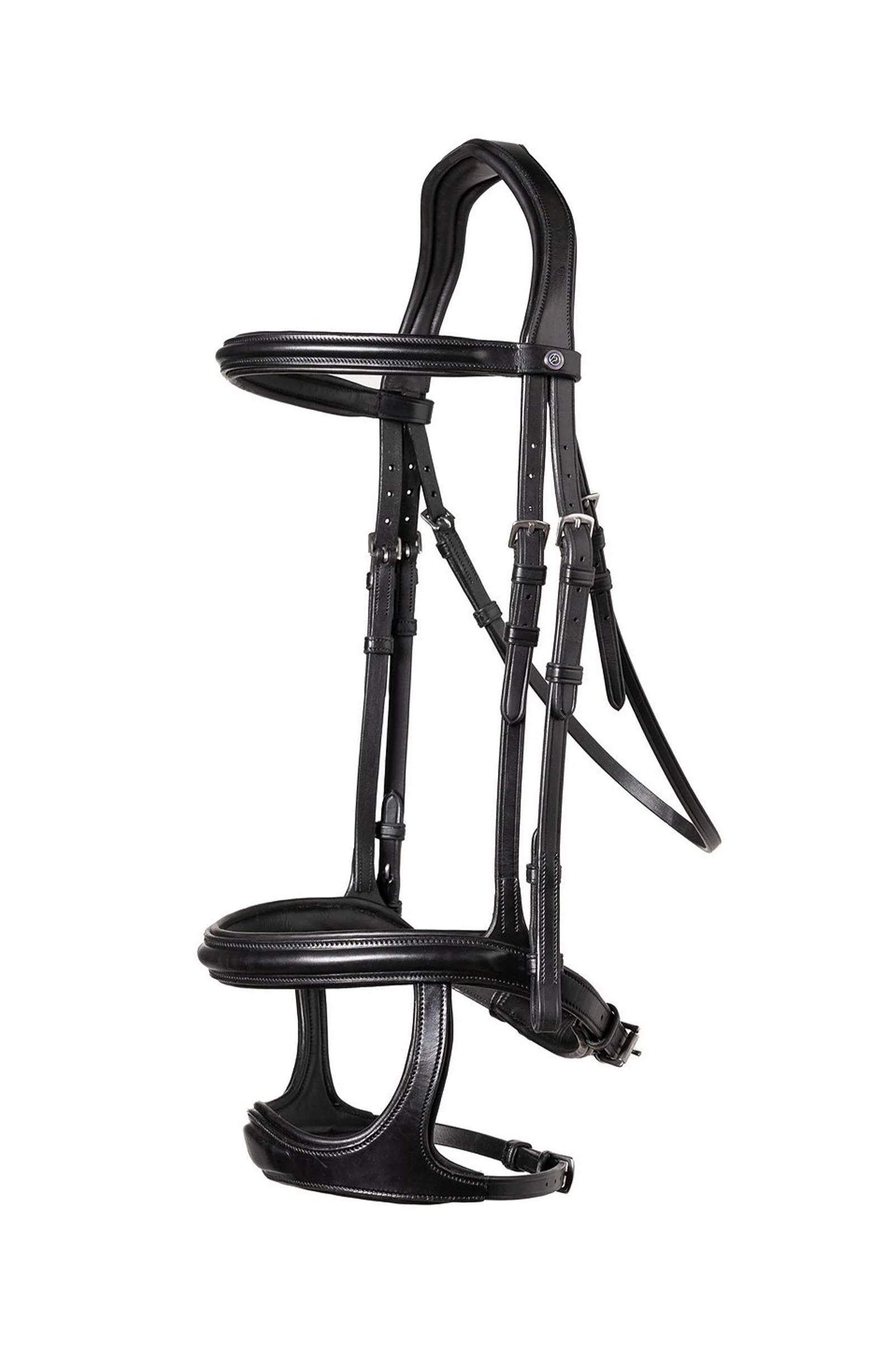 Paris Dobbelt Næsebånd Bridle Black/Silver C