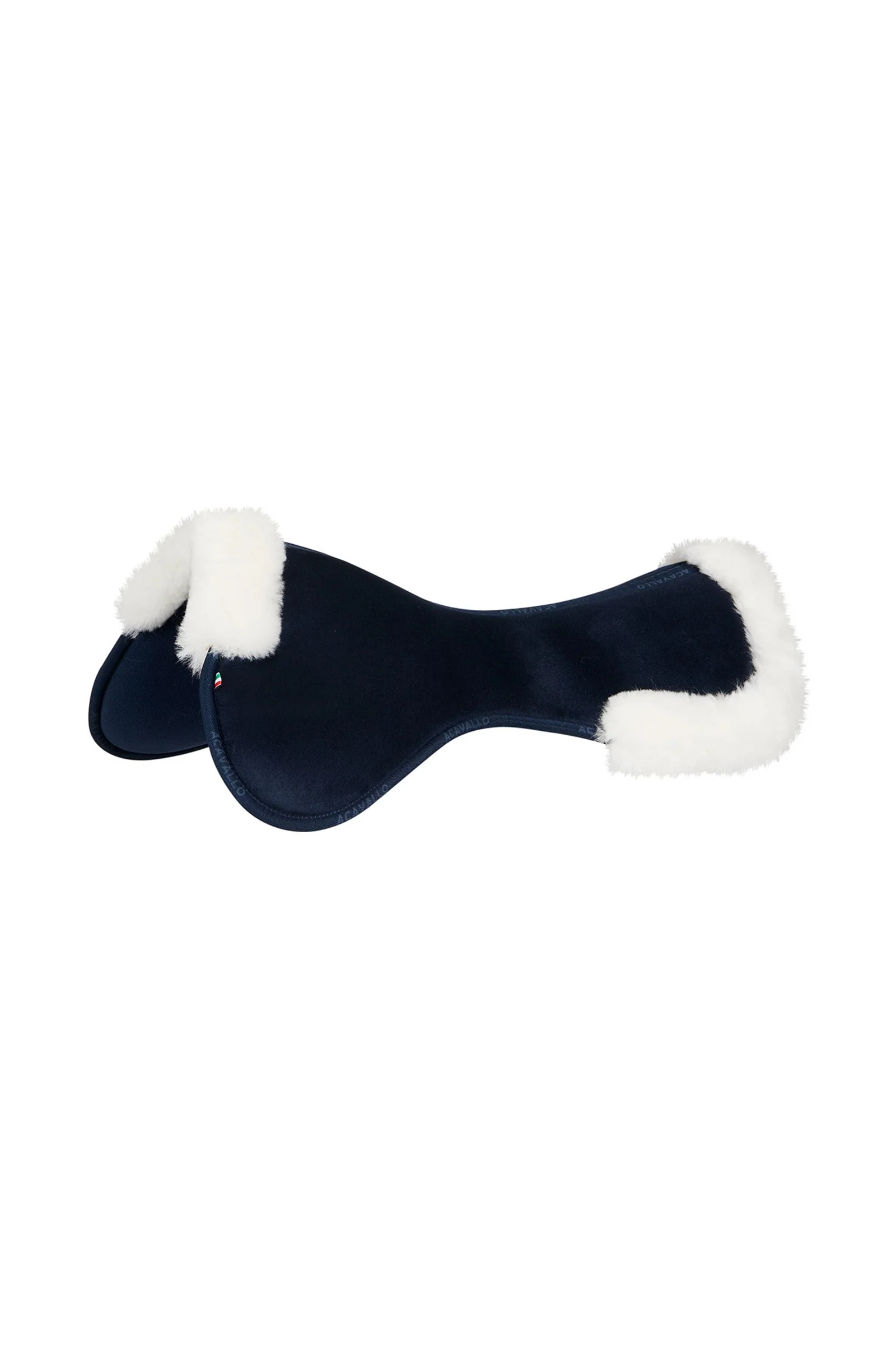 Close Contact memory foam half pad med lammeskind Blue/White Én størrelse