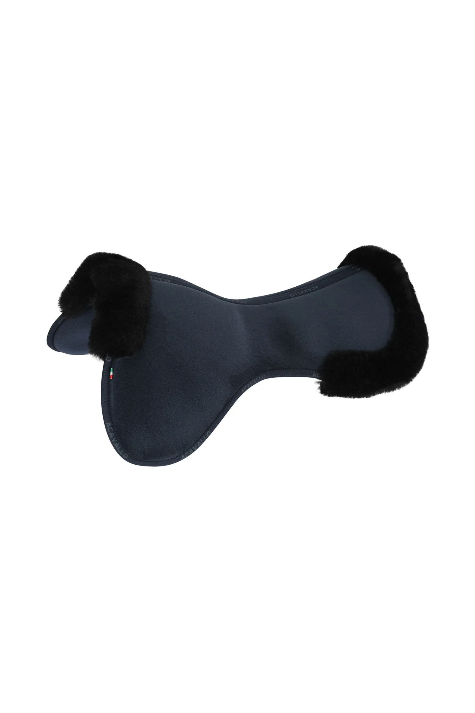 Close Contact memory foam half pad med lammeskind Blue/Black Én størrelse